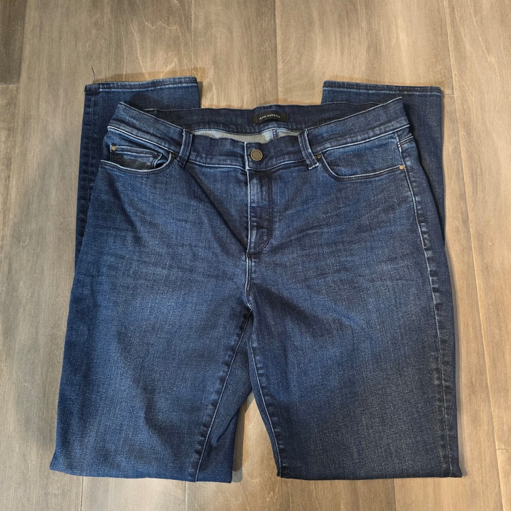 Ann Taylor The Skinny Modern Fit Jeans Dark Wash Indigo Denim Size 12